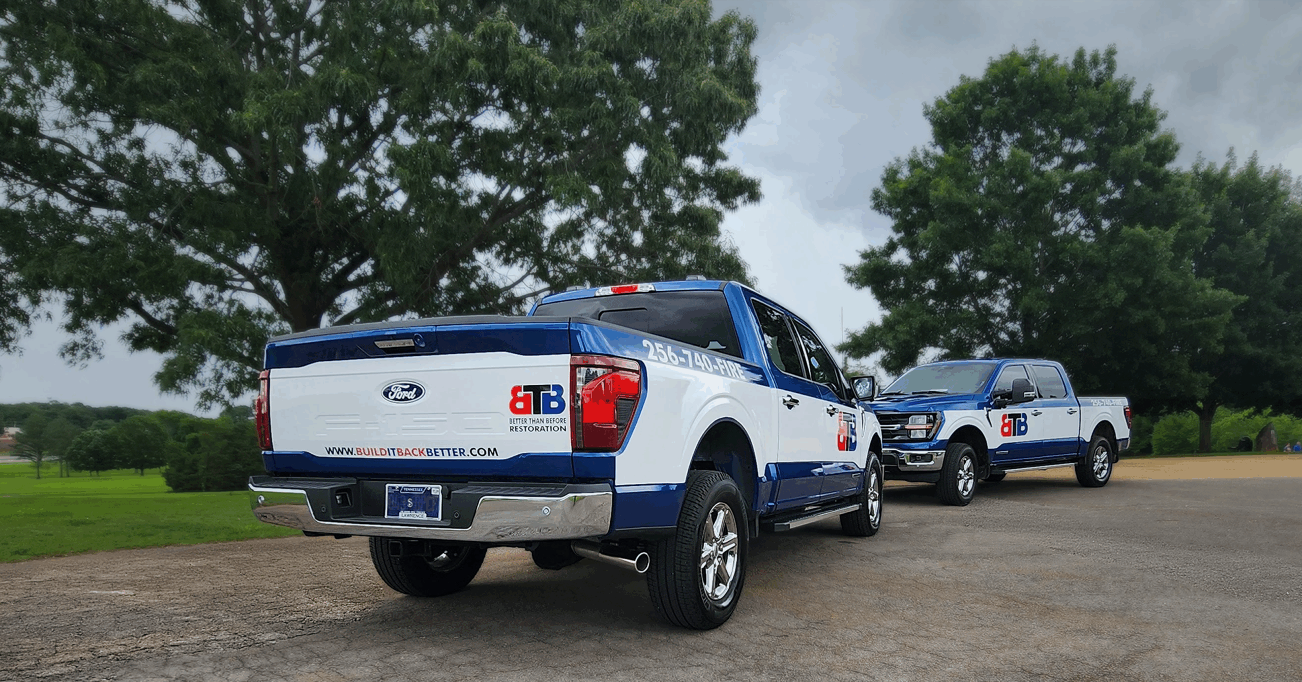 Two Better Than Before Restoration Trucks on display